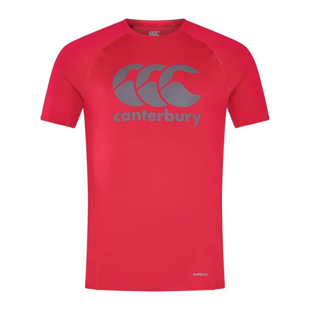 Canterbury Mens Big Logo Super Light T-Shirt / Flag Red